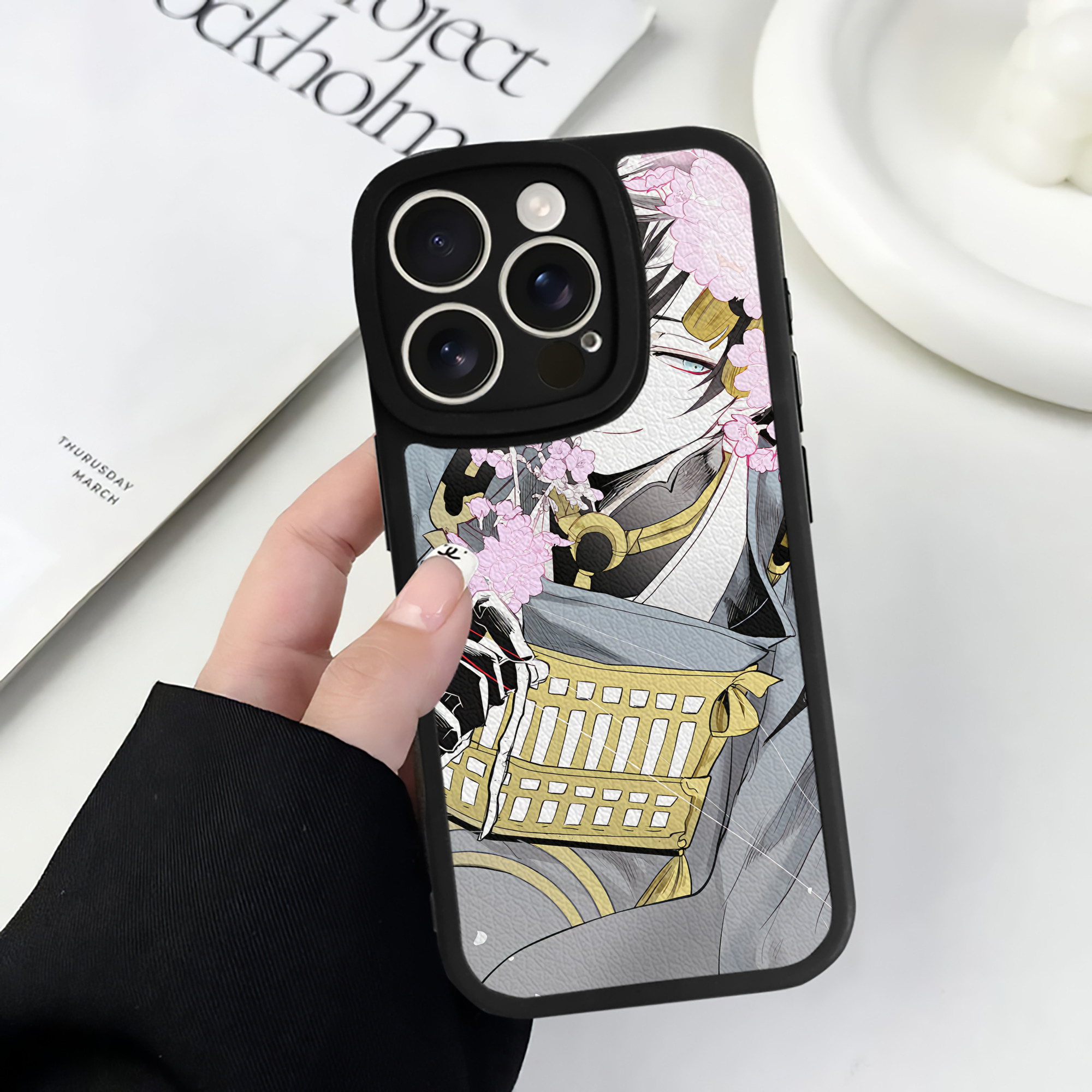 （画像用） 刀剣乱舞 Touken Ranbu 【iPhone 16シリーズ対応】シリコンスマホケース（レザー調） 材質：シリコン